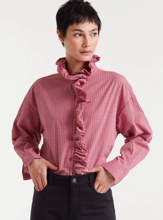 Camisa com estampado de quadrados