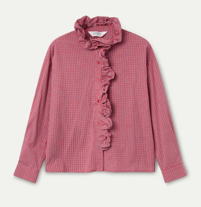 Camisa com estampado de quadrados